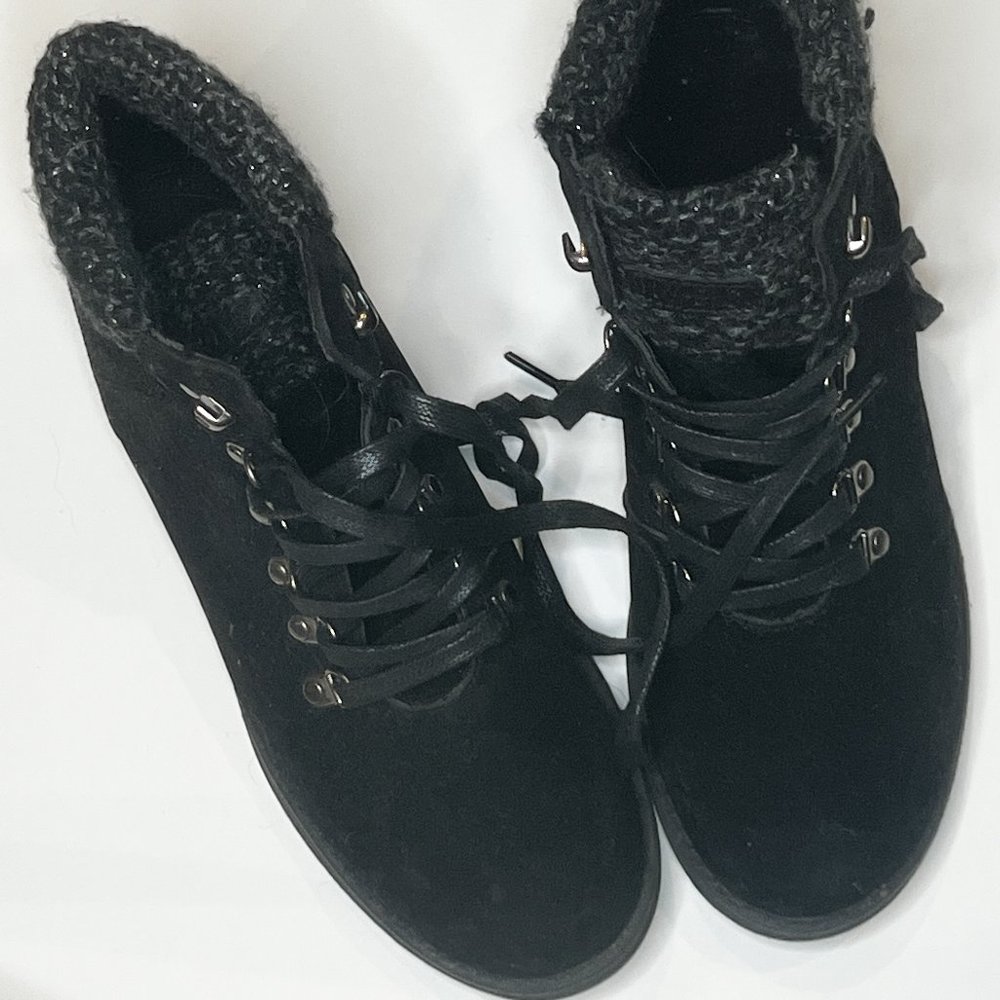 LUK EES Black Suede Women's Size 11 Boots